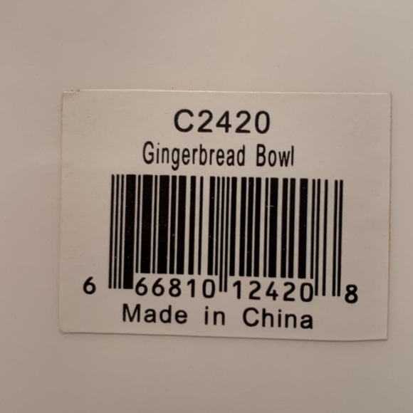 Gingerbread Bowl Cookie or Candy Dish Christmas - Picture 7 of 10